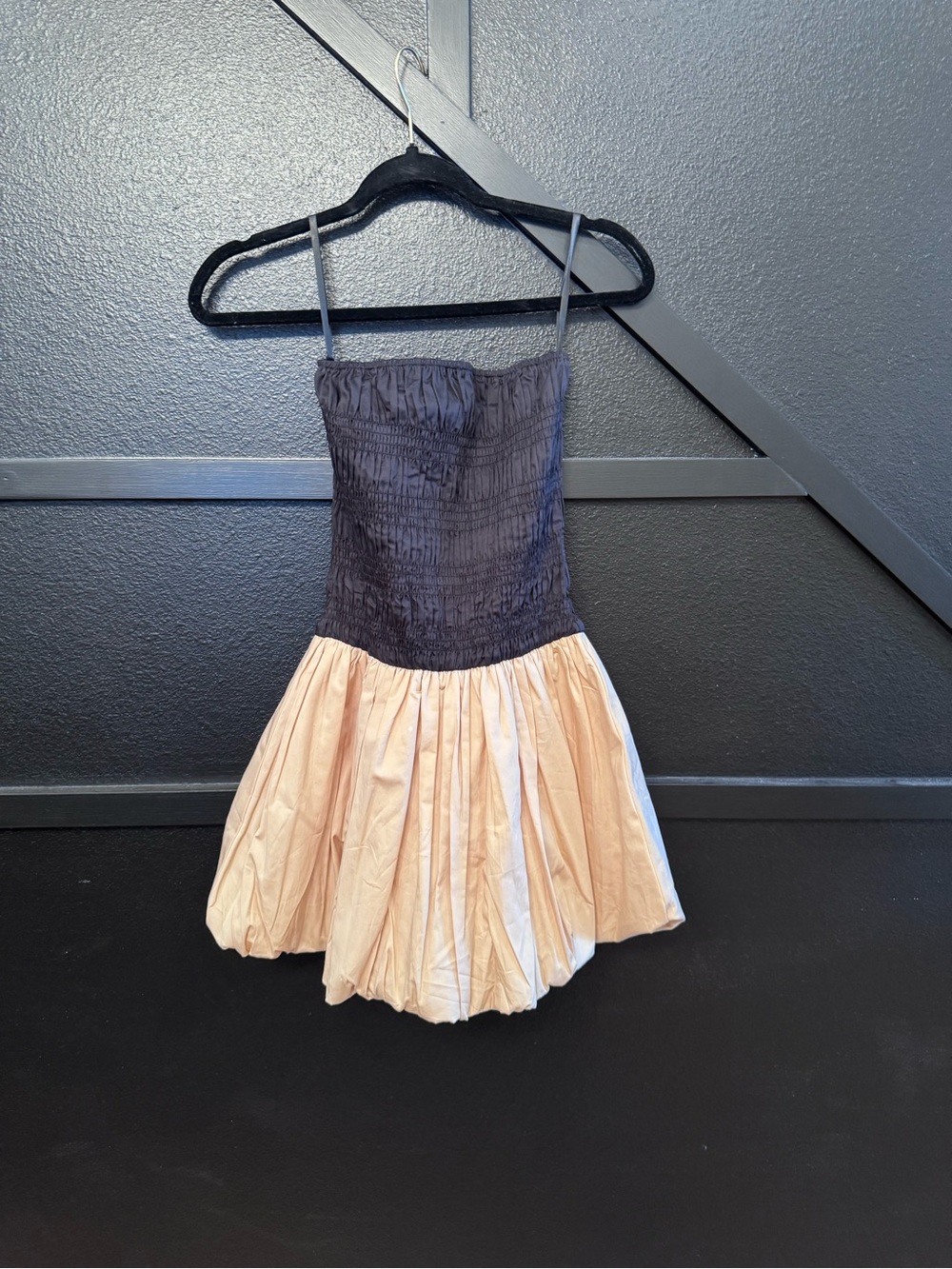 For Love And Lemons Black and Peach Mini Dress